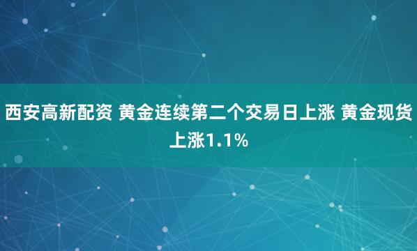 西安高新配资 黄金连续第二个交易日上涨 黄金现货上涨1.1%